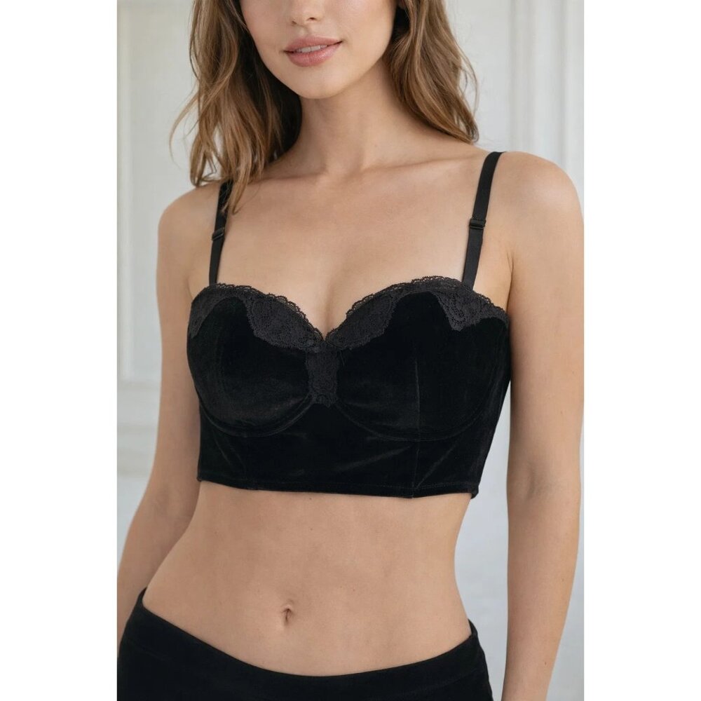 Victoria’s Secret Dream Angels Lined Bandeau Black Size 34DD
